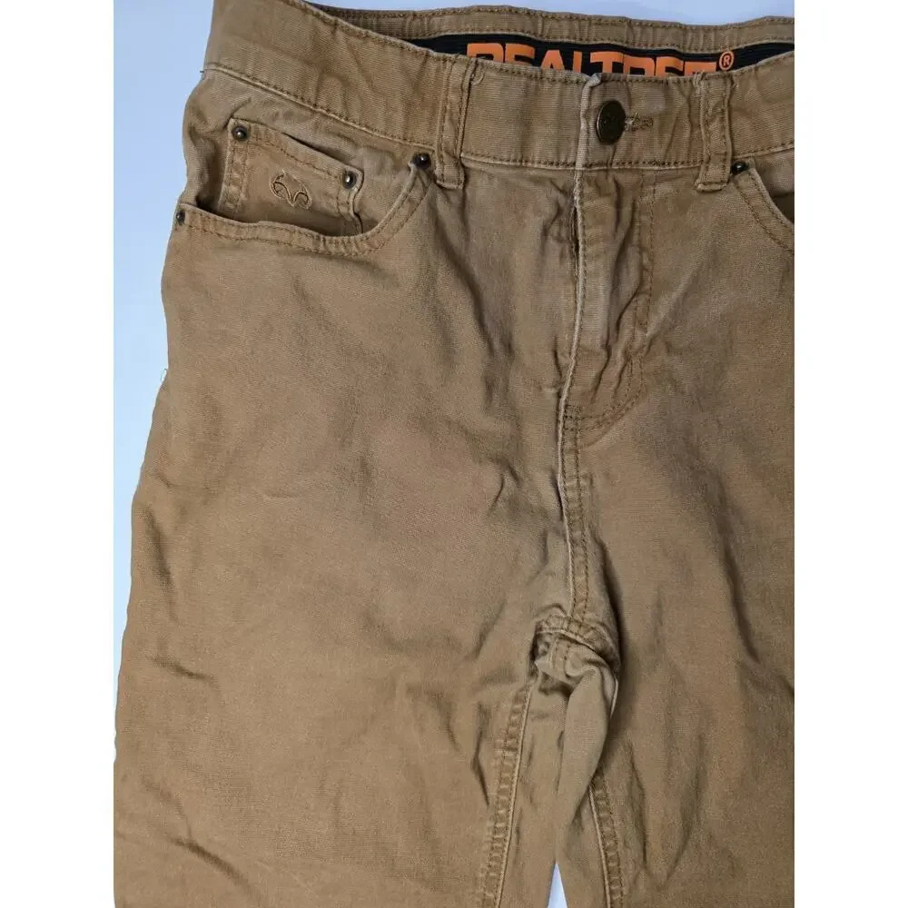 RealTree Carpenter Boys Pant Size 14-16 Large Khaki